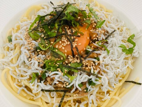 簡単まぜるだけ！納豆しらすパスタ